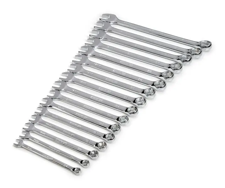 STEELMAN Flexible Metric 6-Point Combination Wrench Set, 16 Pieces, 78331