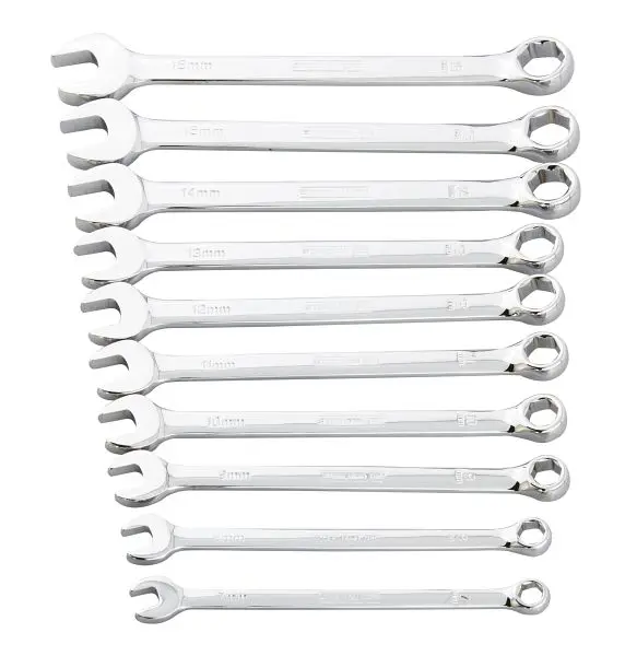 STEELMAN Metric 6-Point Combination Ratcheting Wrench Set, 10 Pieces, 78534