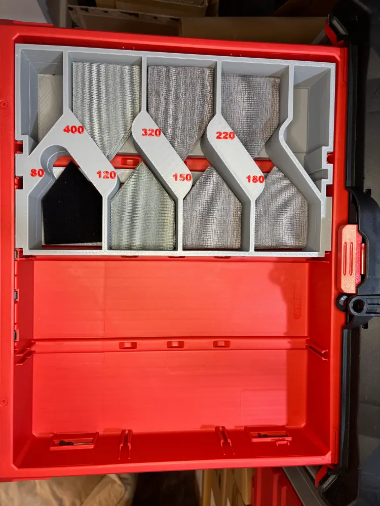 Packout Drawer Insert Detail Sandpaper (DSD D) ToughBuilt