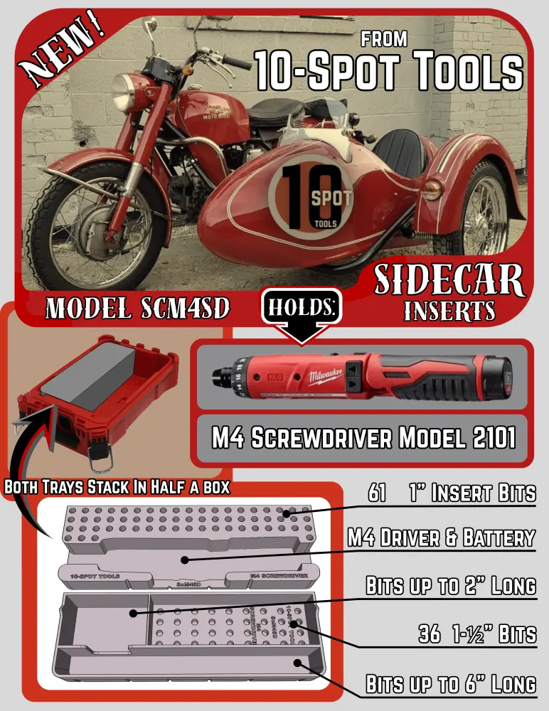 Packout SideCar Insert M4 Screwdriver (ScM4SD) (Wall Anchor Included)