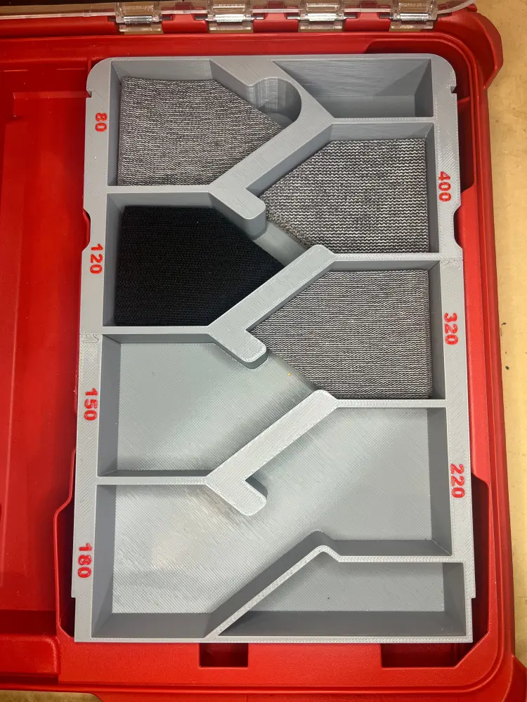 Portable Modular Low Profile Packout Insert Detail Sandpaper (DSD LP)