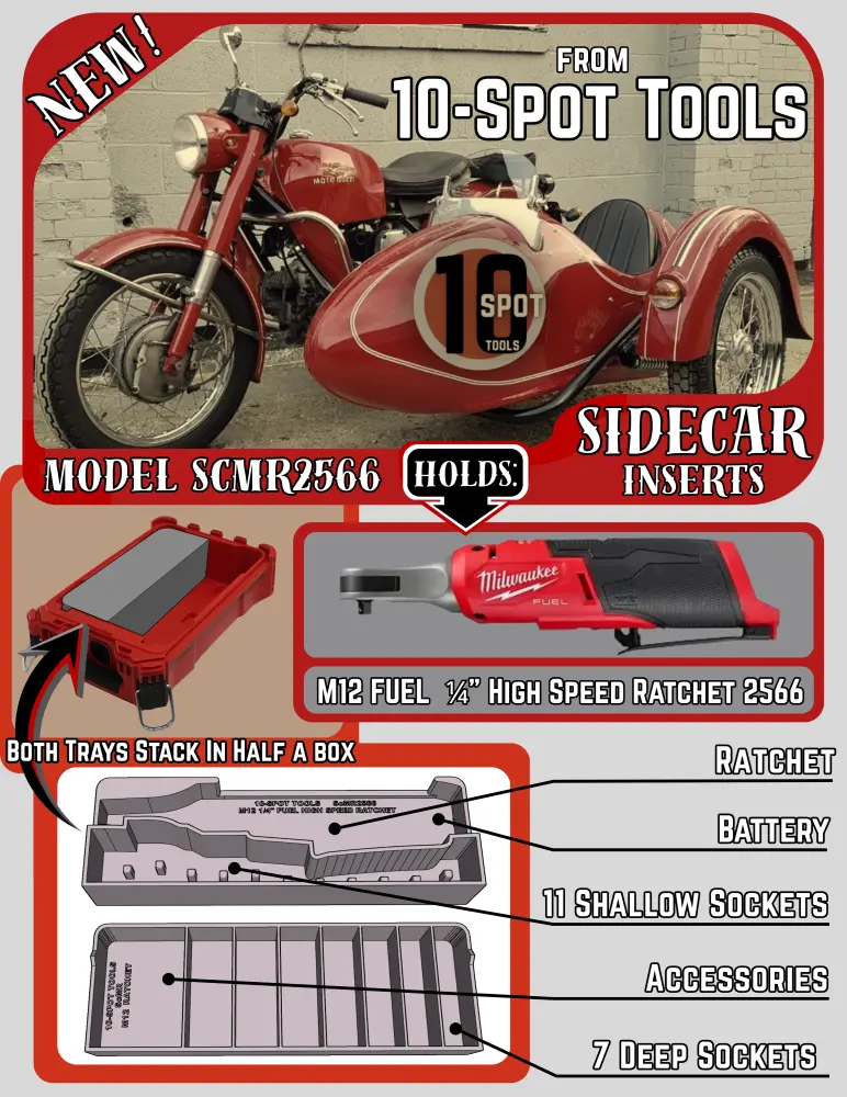 Packout SideCar Insert M12 FUEL 1/4" High Speed Ratchet (ScMR2566)
