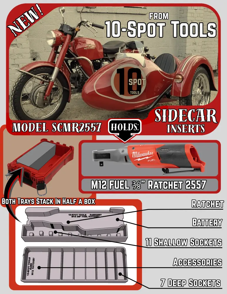 Packout SideCar Insert M12 FUEL 3/8" Ratchet (ScMR2557)