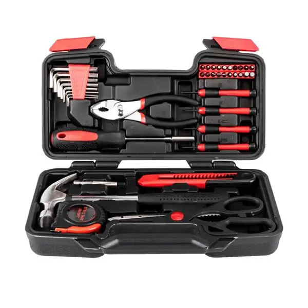 Forged Steel 39PCS Hand Tool Place Home Measuring Tape Pliers Tool Kit