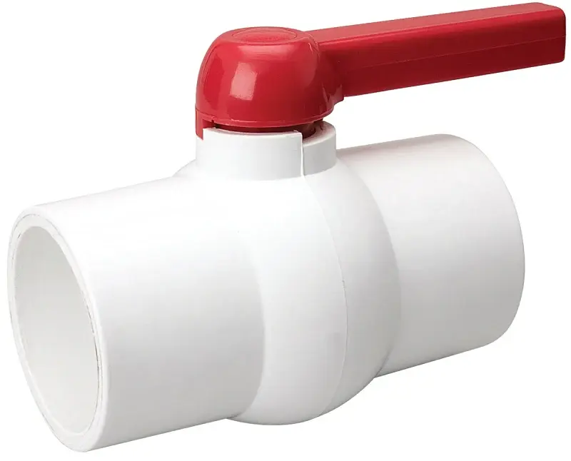 B & K 107-641 Ball Valve, 4 Connection, Compression, 150 psi Pressure, Hand-powered Actuator, PVC Body