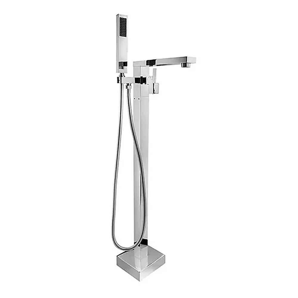 1-Handle Free-standing bathtub faucet Hand Shower, Polished Chromium