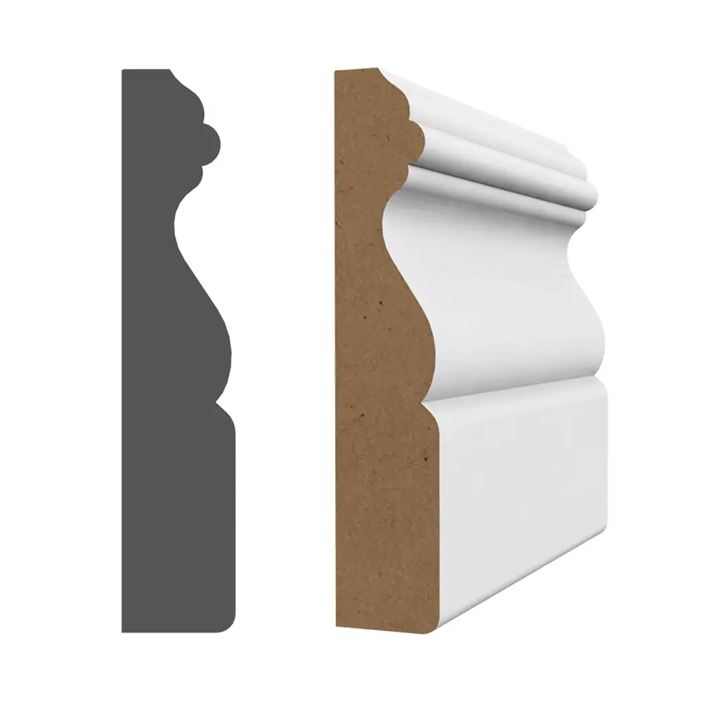 3/4'' x 3-1/2'' x 16' Snow Primed MDF Casing