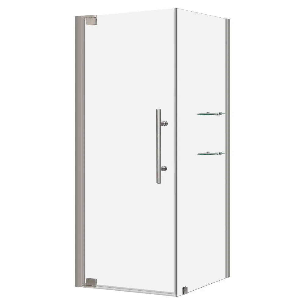 29 3/8-30 W x 72 H x 29-30 D Swing-Out Shower Enclosure ULTRA-G Satin-brushed Nickel