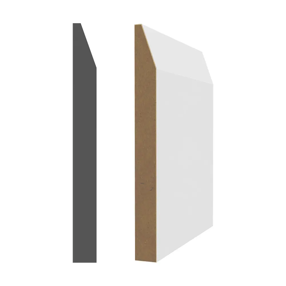 1/2'' x 4-3/4'' x 8' Pearl Primed MDF Baseboard