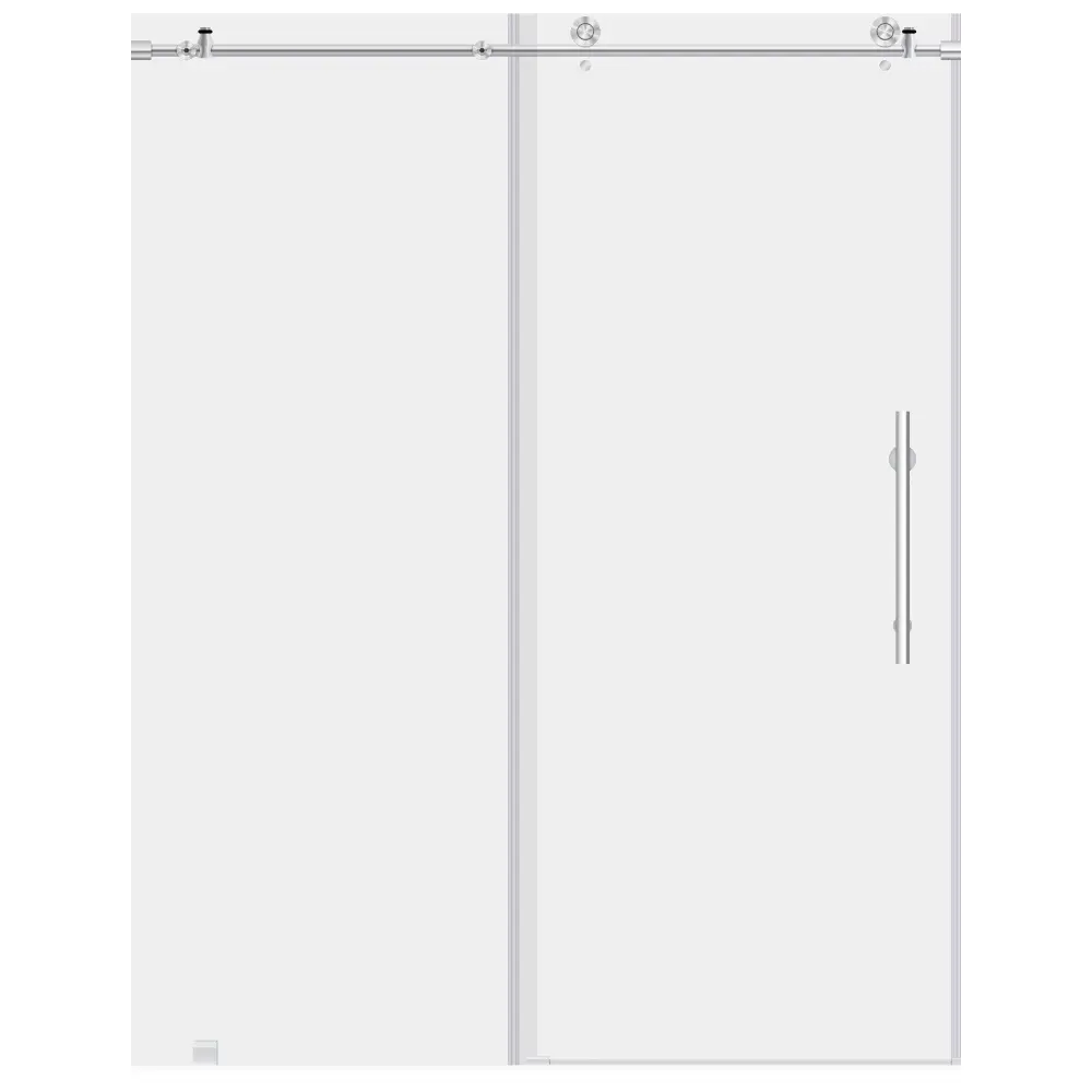 56-60 W x 76 H Sliding Frameless Shower Door ULTRA-C Clear Glass Chromium