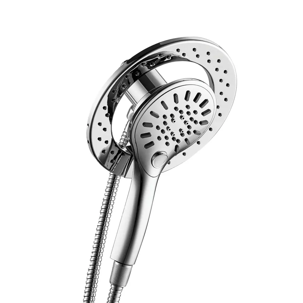 6-Setting Magnetic Hand Shower and Shower Head Combo, Shiny metal Finish