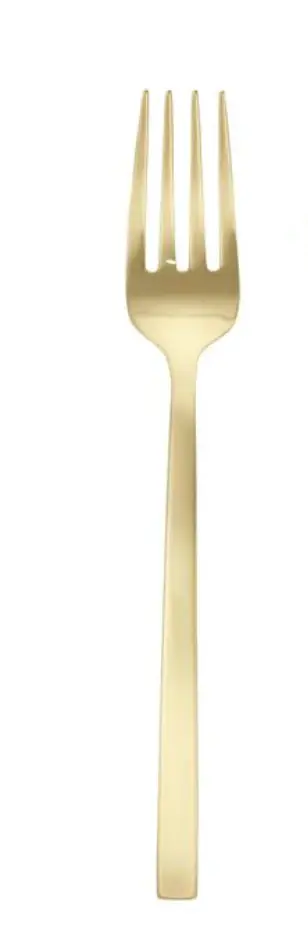 Arezzo Textured Gold Serving Fork 9.25"