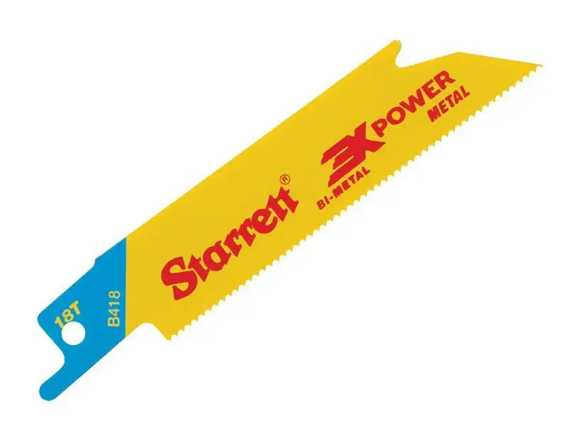 B418-5 Bi-Metal Reciprocating Blade, Steel Straight 100mm 18 TPI (Pack 5)