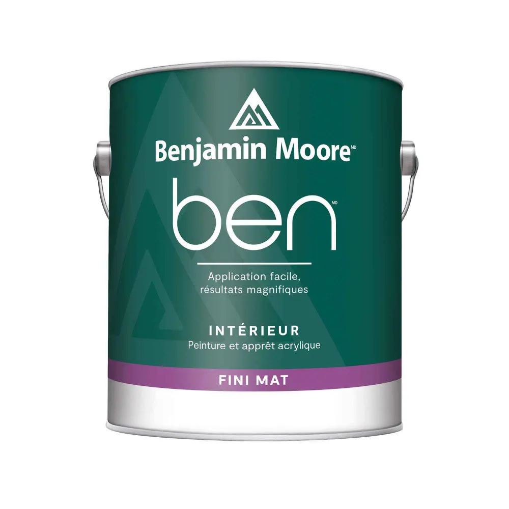 Ben Interior Paint and Primer Matte Ivory, 3.79 L