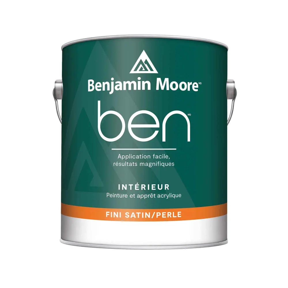 Ben Interior Paint and Primer Satin / Pearl Chalk, 3.79 L