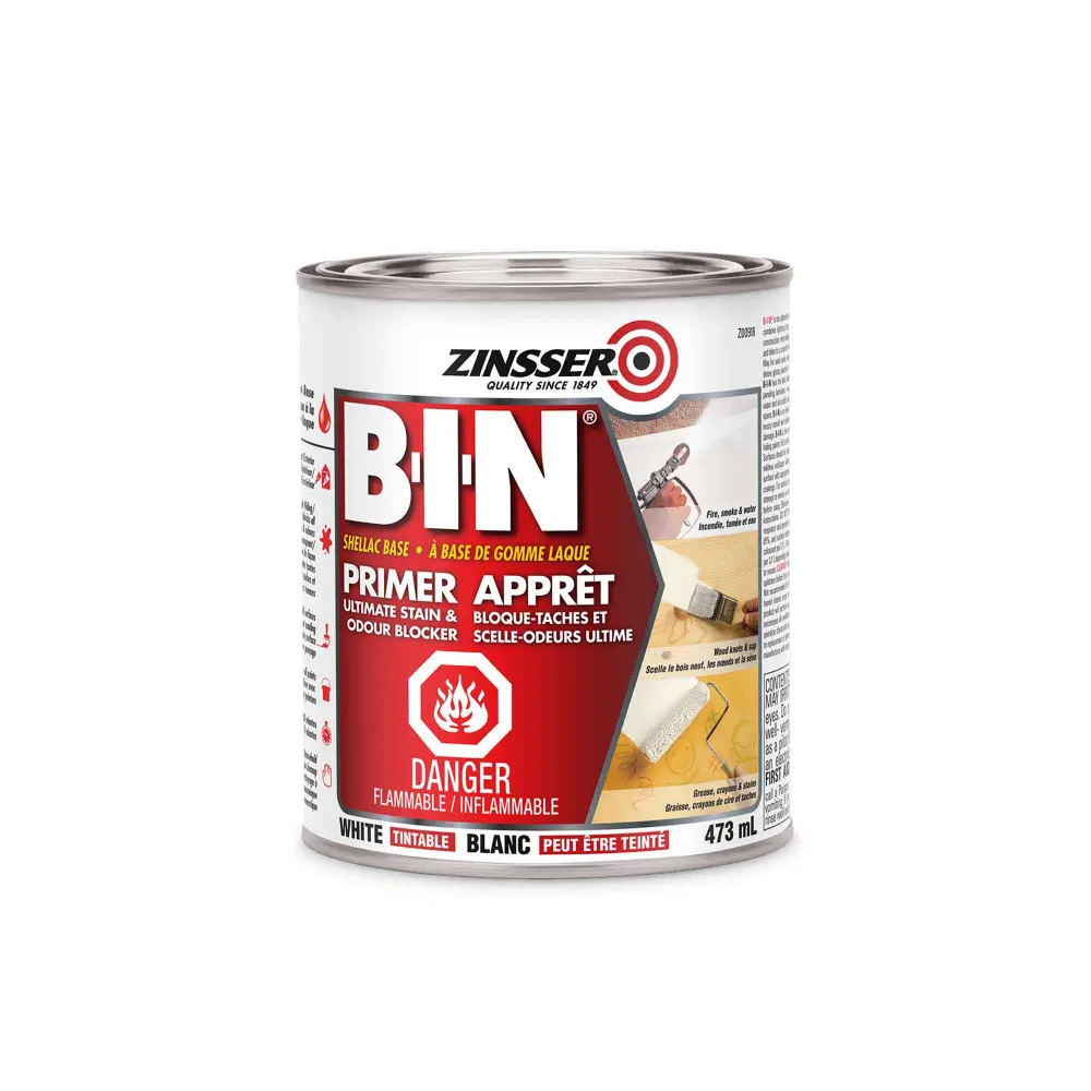B-I-N Alkyd Primer Sealer Snow, 473 ml