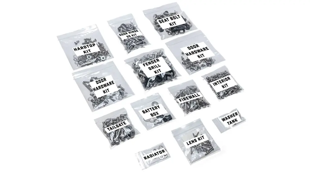 Bronco Stainless Steel Bolt & Screw Kit, Hardtop