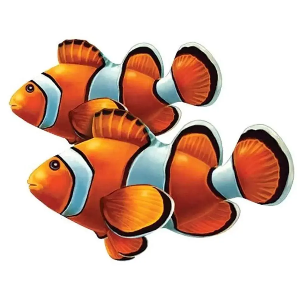 Clown Fish duplicate Porcelain Swimming Pool Mosaic (8" x 7") Kit Accessories