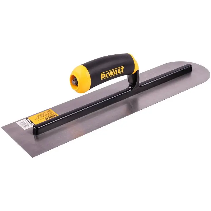 DEWALT DXTT-3-709 Finishing Trowel, 4 W Blade, 16 L Blade, Carbon-weave Steel Blade, Soft Grip Handle, Plastic Handle