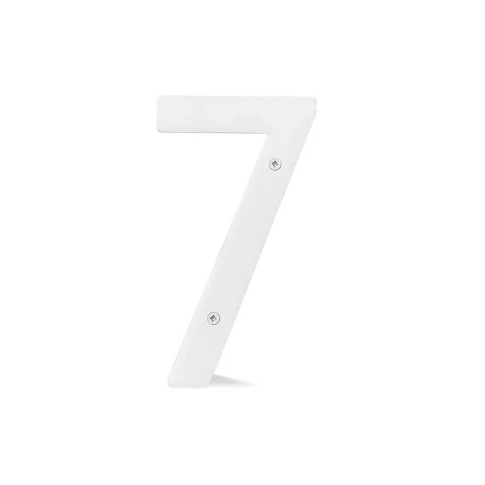 5'' Drilled Number Plexiglass, #7 ivory