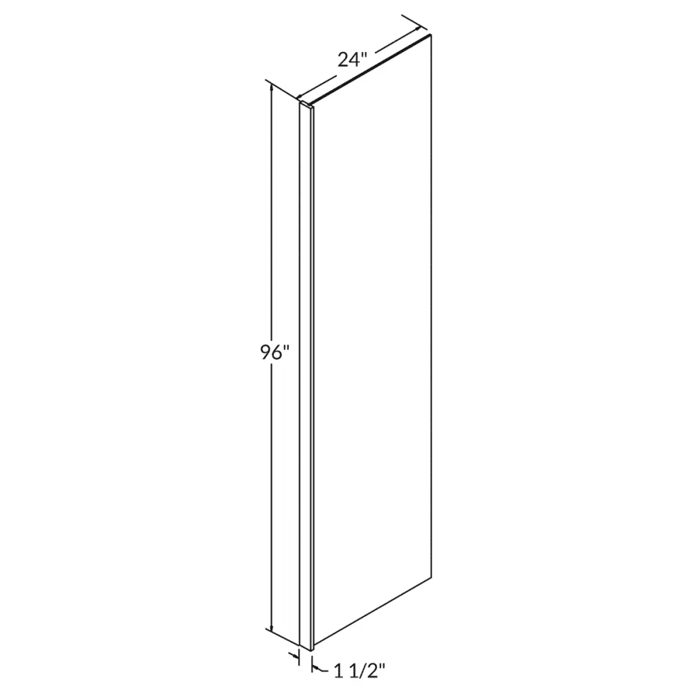 End Panel Molding PREPRP1.596 Colonial Ash LessCare 0.5 . width 96 . height 24 . depth