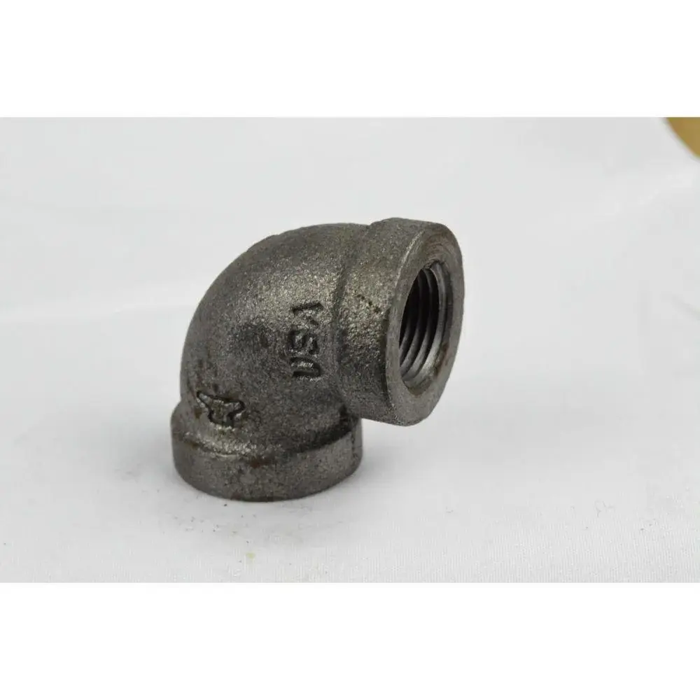 Ergonomic Design 1-1/2" DOMESTIC EBONY MALLEABLE IRON REDUCING 90 ELBOW-USA