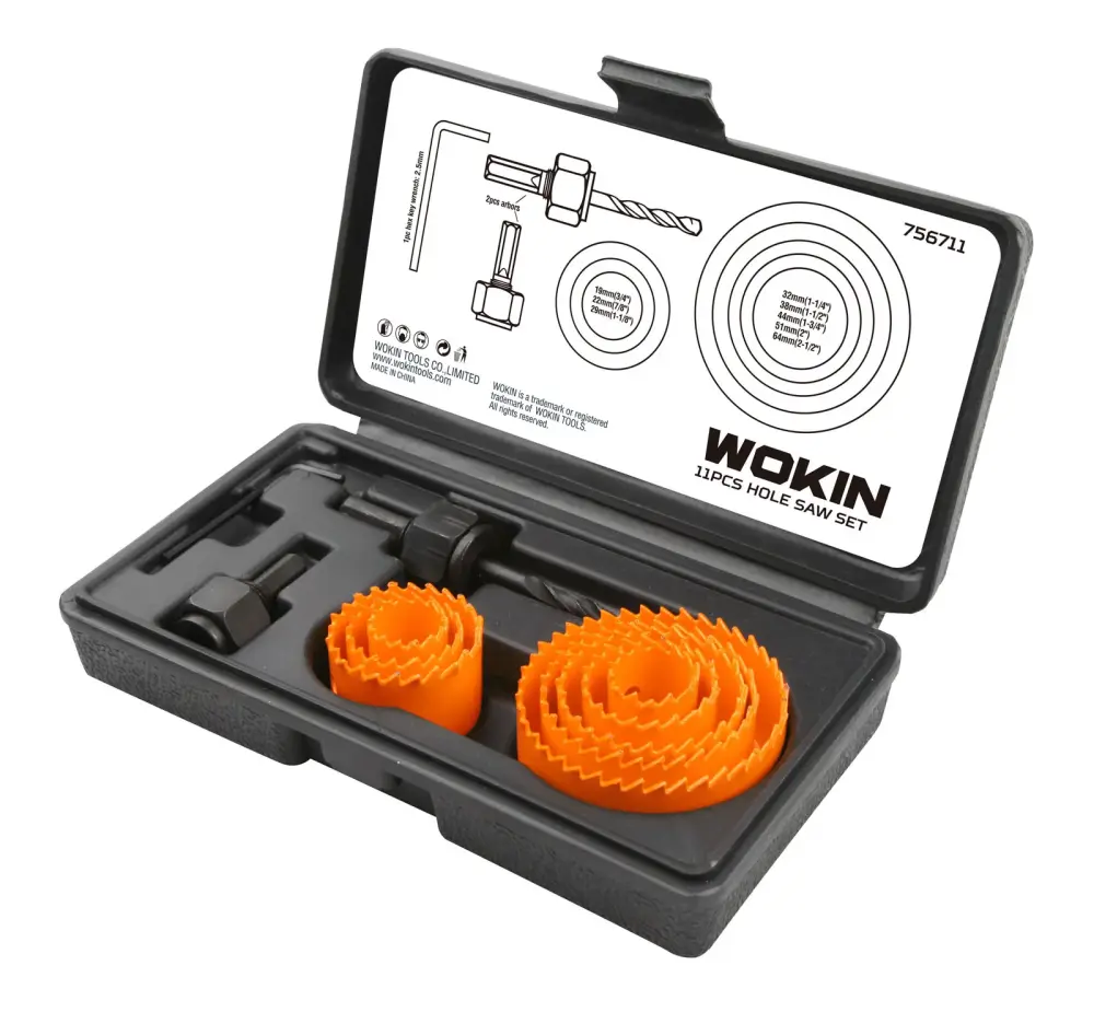 Ergonomic Design Wokin 11 Pieces Hole Saw Adjust