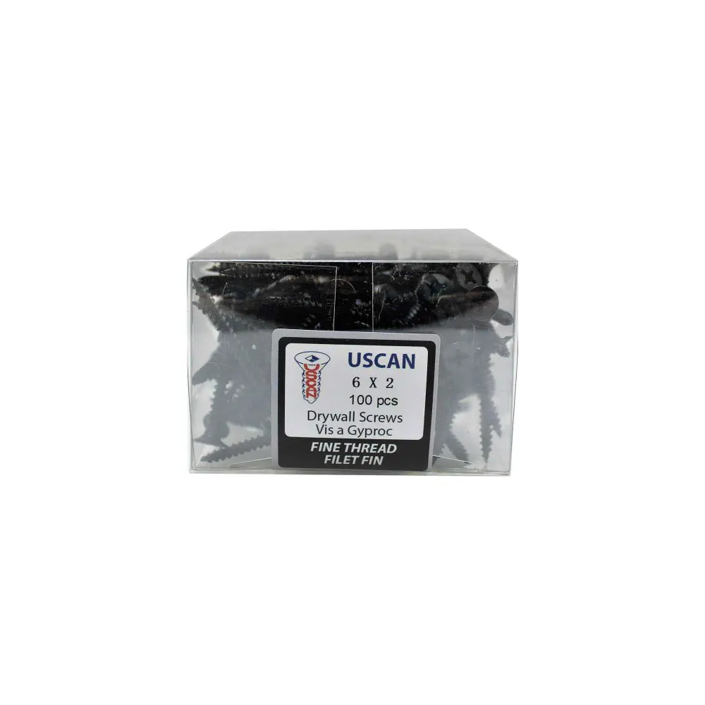 Fine Thread Drywall Screw, #6 x 2" (100 Units)