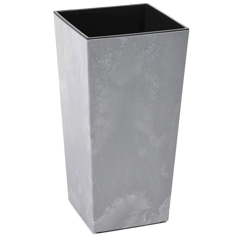 Finezja Grey Concrete Planter, 14 x 14'' x 27''