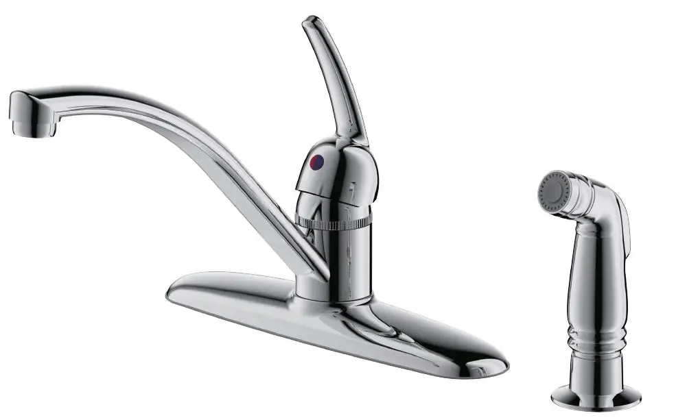 Fontaine Builder's Series 4 Hole Kitchen Faucet Side Spray Chromium