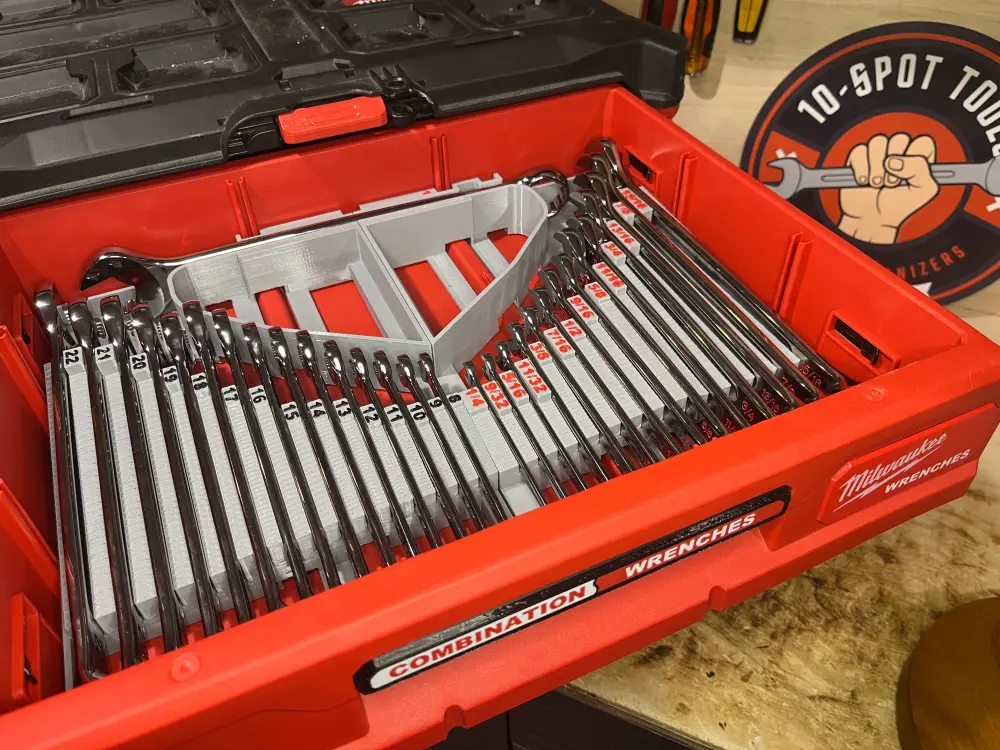 Impact Ready Packout Drawer Inserts Milwaukee Combination Wrench Sets (OEW-S D and OEW-M D)