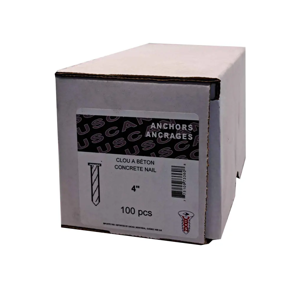 Industrial Strength Concrete Nail, 4" (100 Units)