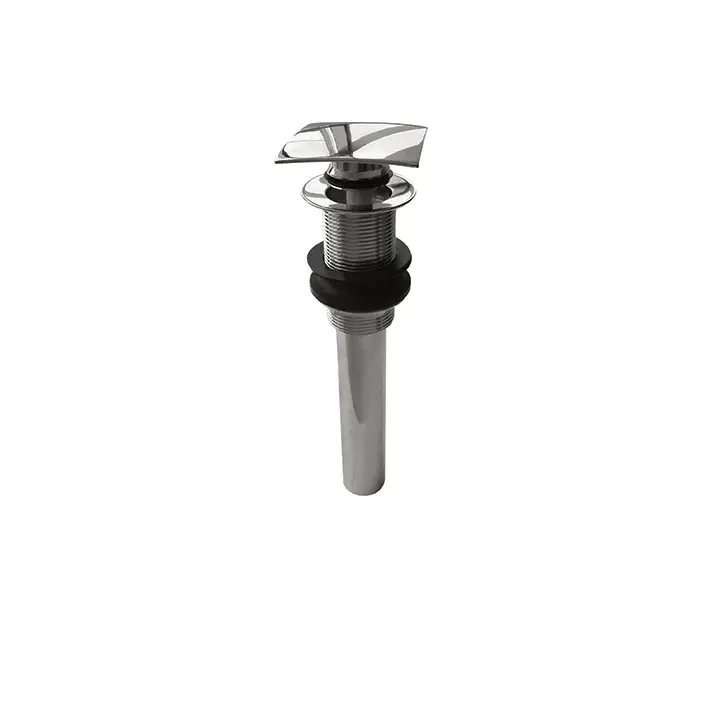 Long 1 1/4" square pressure pop-up drain