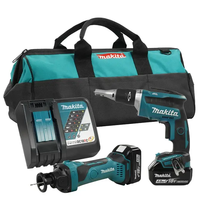 Makita DLX2089M 18V (4.0 Ah) LXT Specialist Drywall Kit