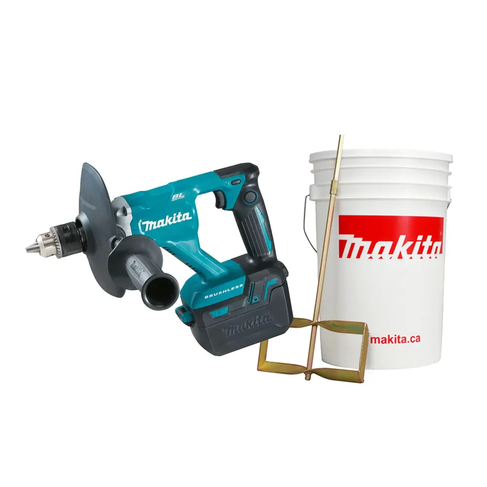 Makita Portable Mixer Brushless Motor (Tool Only) 1/2" Spade Drill Kit Vibration Reduction