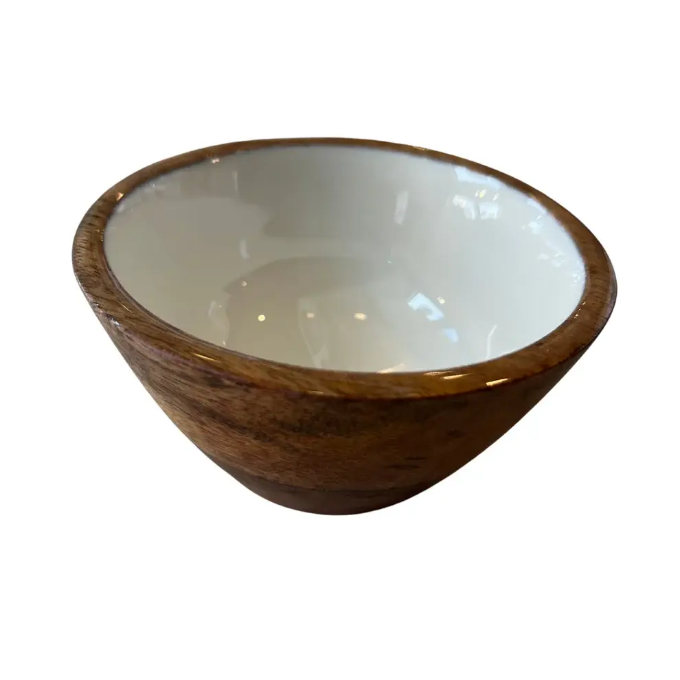 Mango Wood & Enamel Compact Bowl Kit Accessories