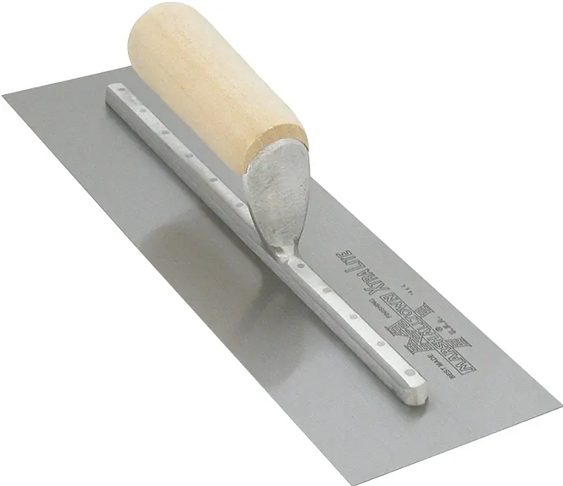 Marshalltown MX66 Finishing Trowel, 16 L Blade, 4 W Blade, Spring Hardened Blade, Straight Handle, Wood Handle