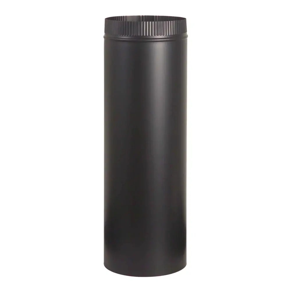 Matte Black Finish Stove Pipe, 8" x 24"