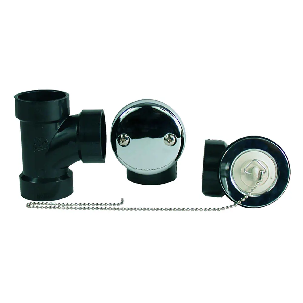 Multi-Purpose Overflow and Plug Chain Shiny metal Finish ABS Fittings, 1-1/2"