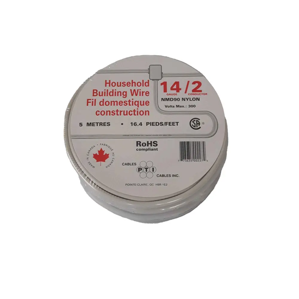 NMD90 14/2 Household Building Wire Ivory, 5 m