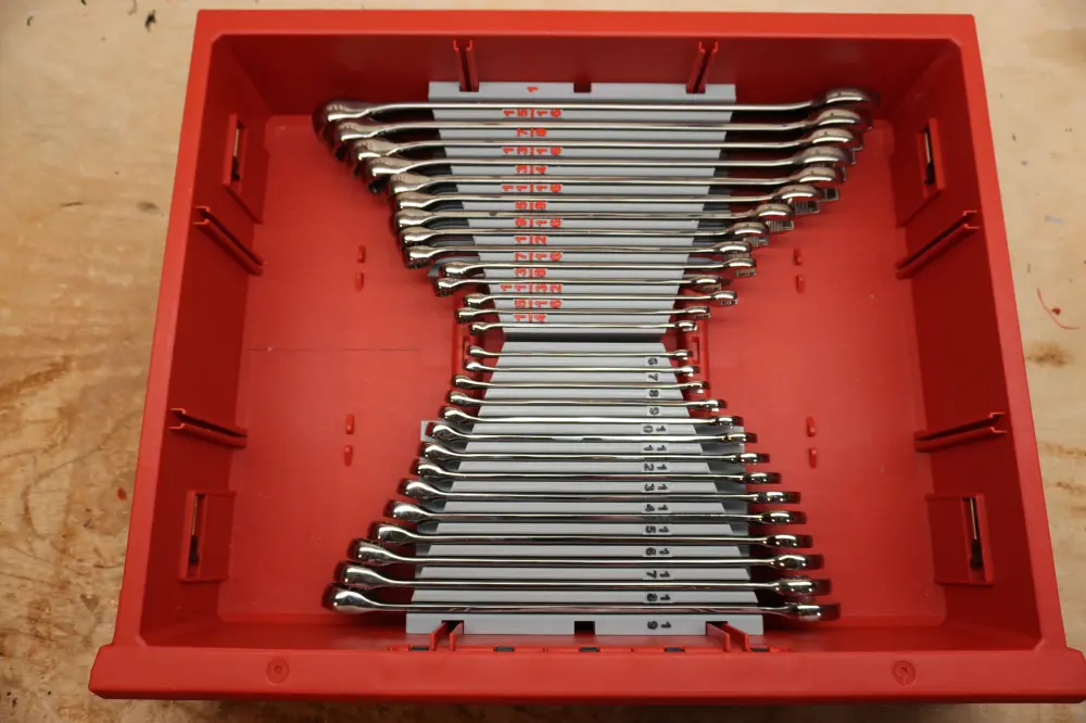 Packout Drawer Inserts ICON Combination Wrench Sets (ICW-S D and ICW-M D) Work Light