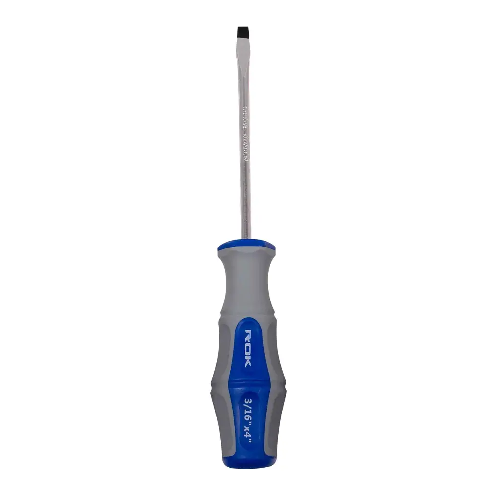 Premium Quality Flat Screwdriver Magnetic Tip, 3/16" x 4"