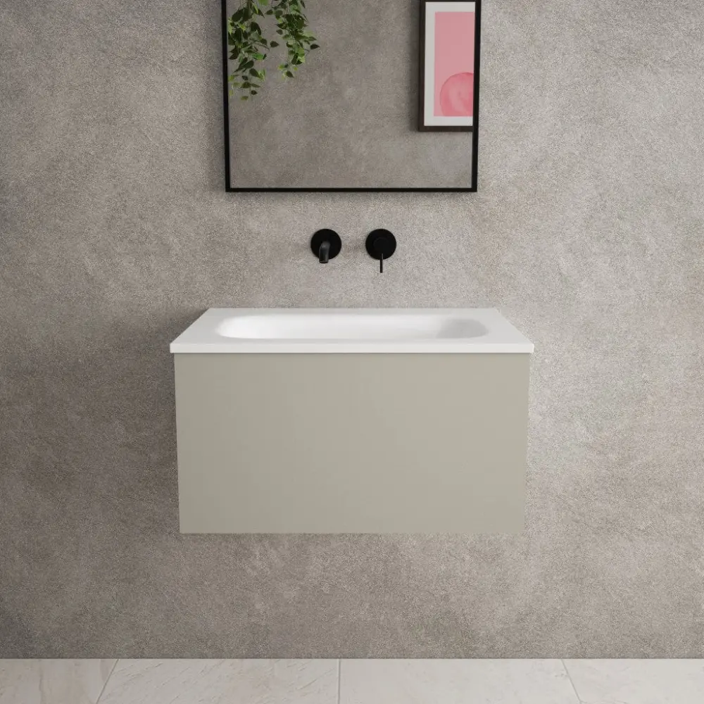 Raffinata One Drawer Vanity Unit Beyondstone Basin - Matt Stone 600mm