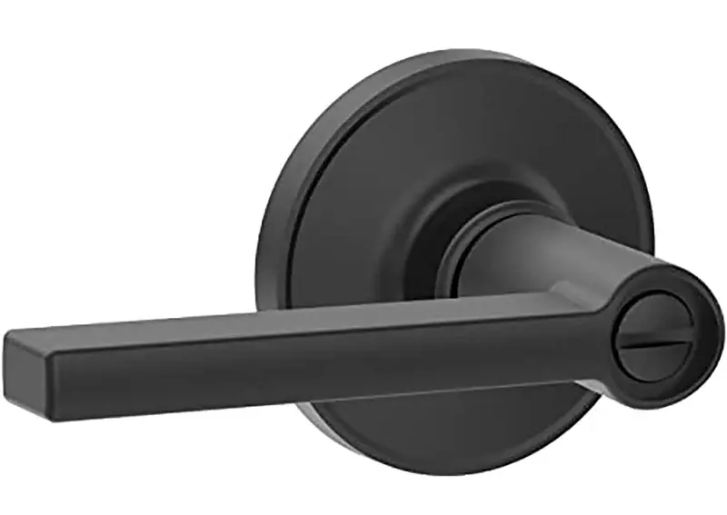 Schlage Dexter J Series J40 SOL 622 COL Privacy Lever, Matte Black, Spelter, Reversible Hand, 3 Grade, Commercial