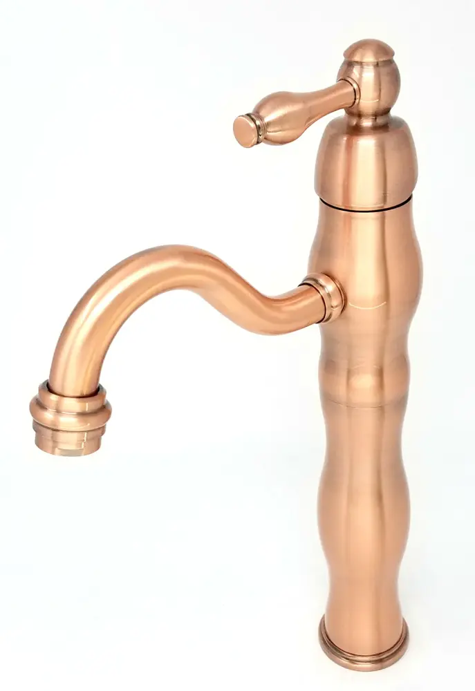 Victorian Single Hole Single Handle Vessel Bathroom Faucet Antique Warm-toned Kit Accessories