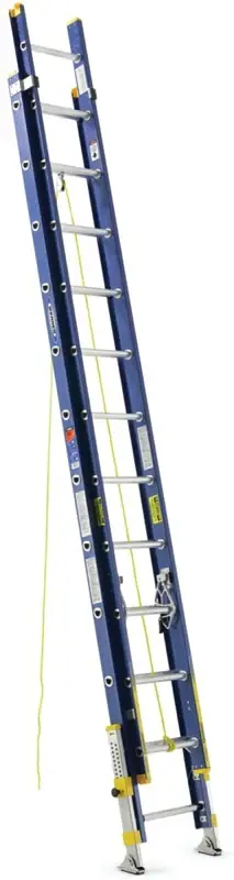 Werner D8224-2EQ Extension Ladder, 300 lb, Grp, 23 ft H Reach
