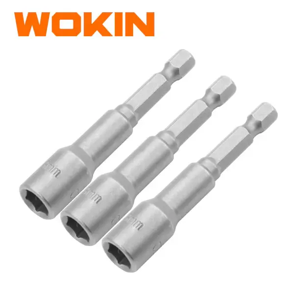 Wokin 3 Piece Magnetic Nut Socket Place - 10mm X 65mm
