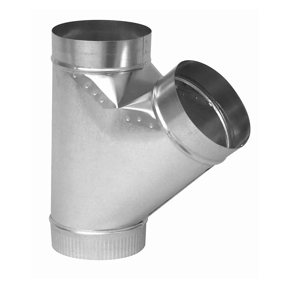 Wye Duct Galvanized Hardened 30 Gauge, 6"
