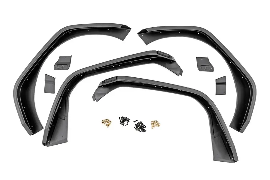 Jeep Wrangler JL Rough Country High Clearance LED Flat Fender Flare Kit