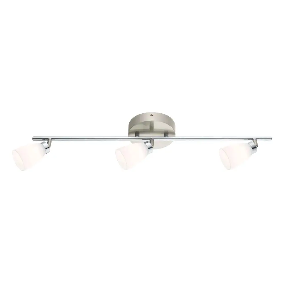 LED Cariba Nickel Chromium Track Light, 3 Lights